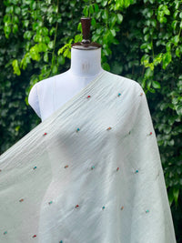 Pearl Embroidered 40gm Banarasi Chanderi Fabric