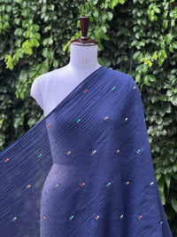 Pearl Embroidered 40gm Banarasi Chanderi Fabric