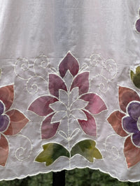 Appliquéd & Brush Painted Mulmul Cotton Dupatta