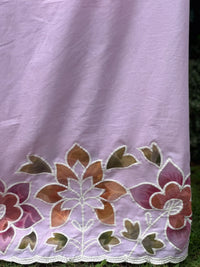 Appliquéd & Brush Painted Mulmul Cotton Fabric