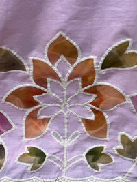 Appliquéd & Brush Painted Mulmul Cotton Fabric