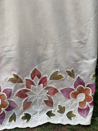 Appliquéd & Brush Painted Mulmul Cotton Fabric