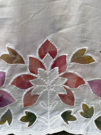 Appliquéd & Brush Painted Mulmul Cotton Fabric