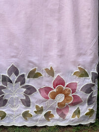 Appliquéd & Brush Painted Mulmul Cotton Fabric
