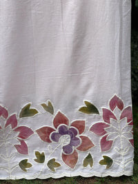 Appliquéd & Brush Painted Mulmul Cotton Fabric