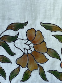 Appliquéd & Brush Painted Mulmul Cotton Fabric