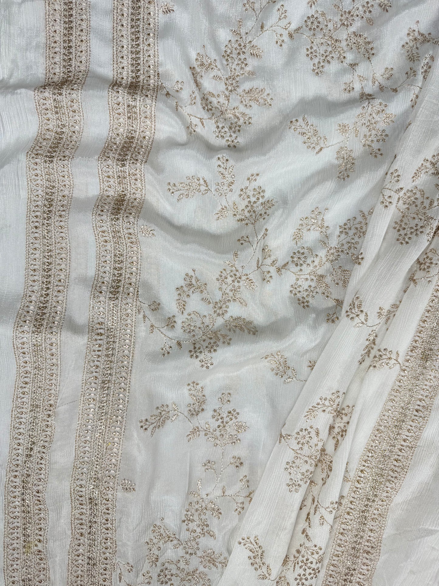 Embroidered Chinnon Chiffon Fabrics