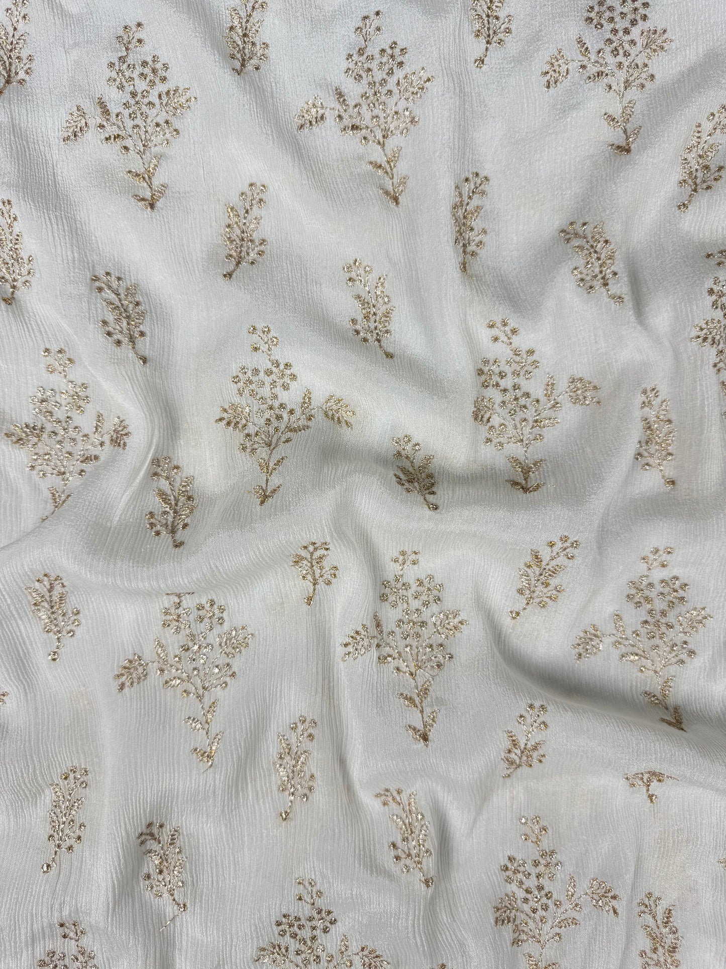 Embroidered Chinnon Chiffon Fabrics