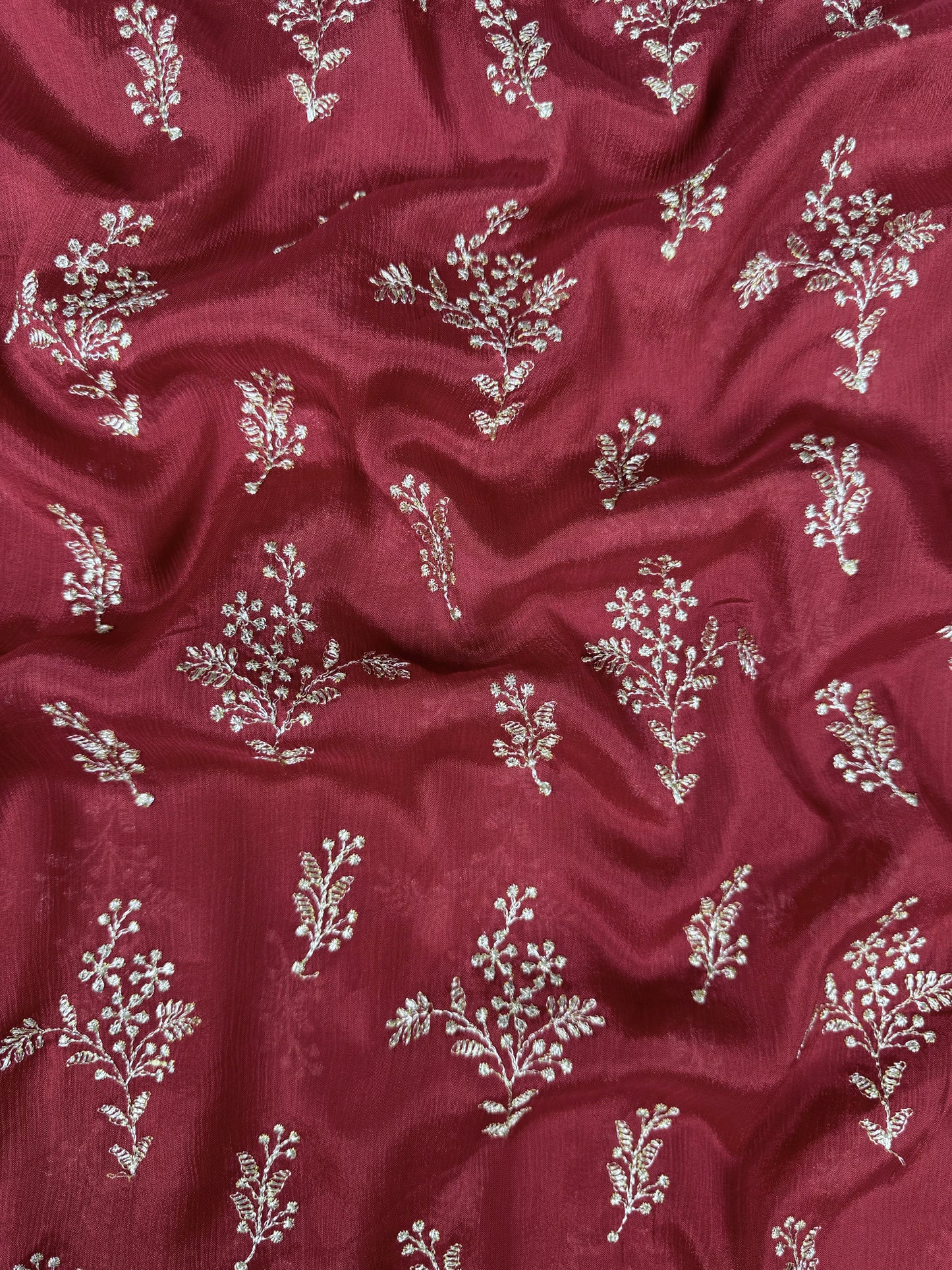 Embroidered Chinnon Chiffon Fabrics