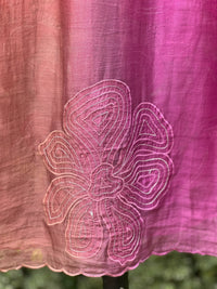 Applique Embroidered 4D  Chanderi Dupatta