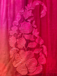 Applique Embroidered 4D  Chanderi Dupatta