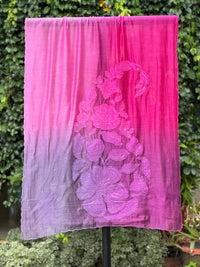 Applique Embroidered 4D  Chanderi Dupatta