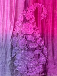 Applique Embroidered 4D  Chanderi Dupatta