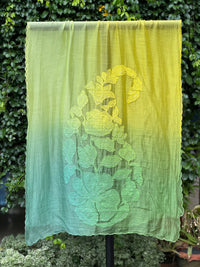 Applique Embroidered 4D  Chanderi Dupatta