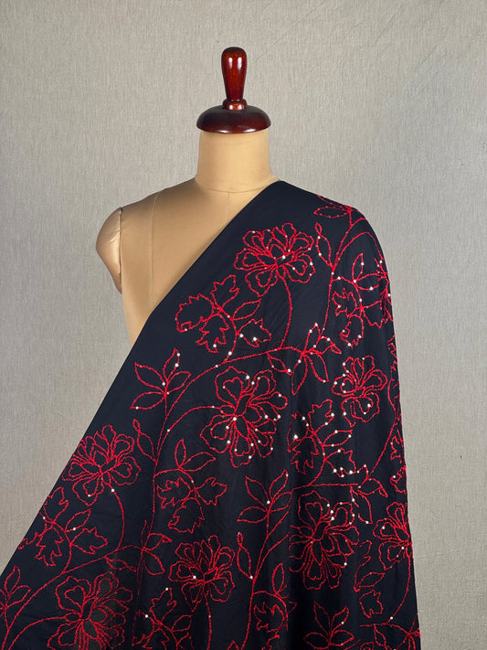 Embroidered Kora Cotton Fabric