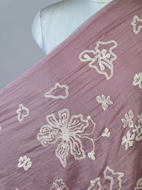 Embroidered 40gm Banarasi Chanderi Fabric