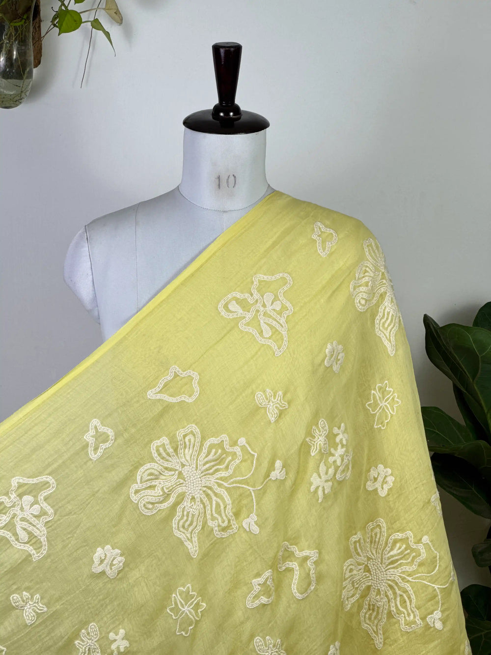 Embroidered 40gm Banarasi Chanderi Fabric