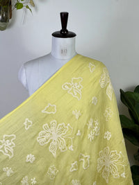 Embroidered 40gm Banarasi Chanderi Fabric