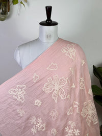 Embroidered 40gm Banarasi Chanderi Fabric