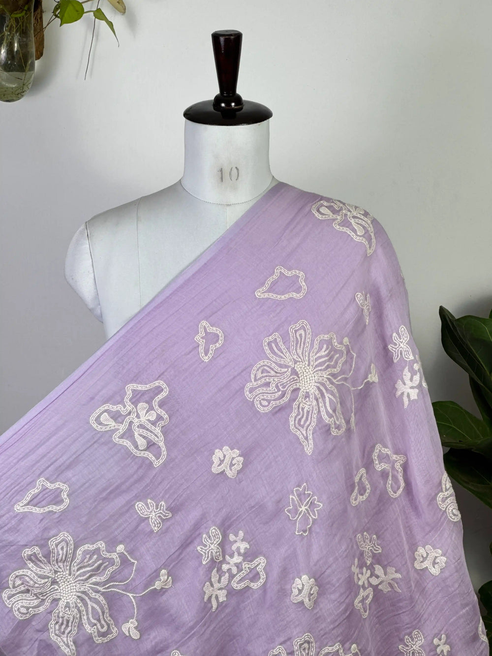 Embroidered 40gm Banarasi Chanderi Fabric