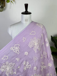 Embroidered 40gm Banarasi Chanderi Fabric