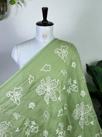 Embroidered 40gm Banarasi Chanderi Fabric