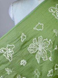 Embroidered 40gm Banarasi Chanderi Fabric