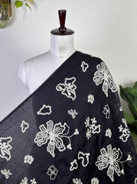 Embroidered 40gm Banarasi Chanderi Fabric