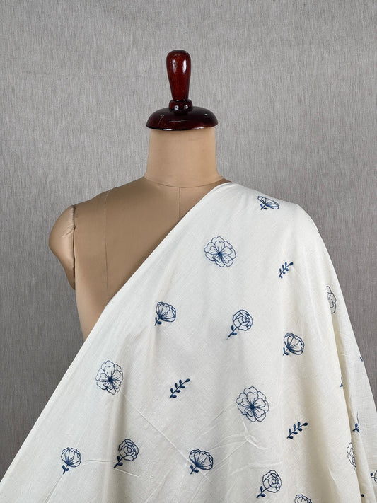 Embroidered Kora Cotton Fabric