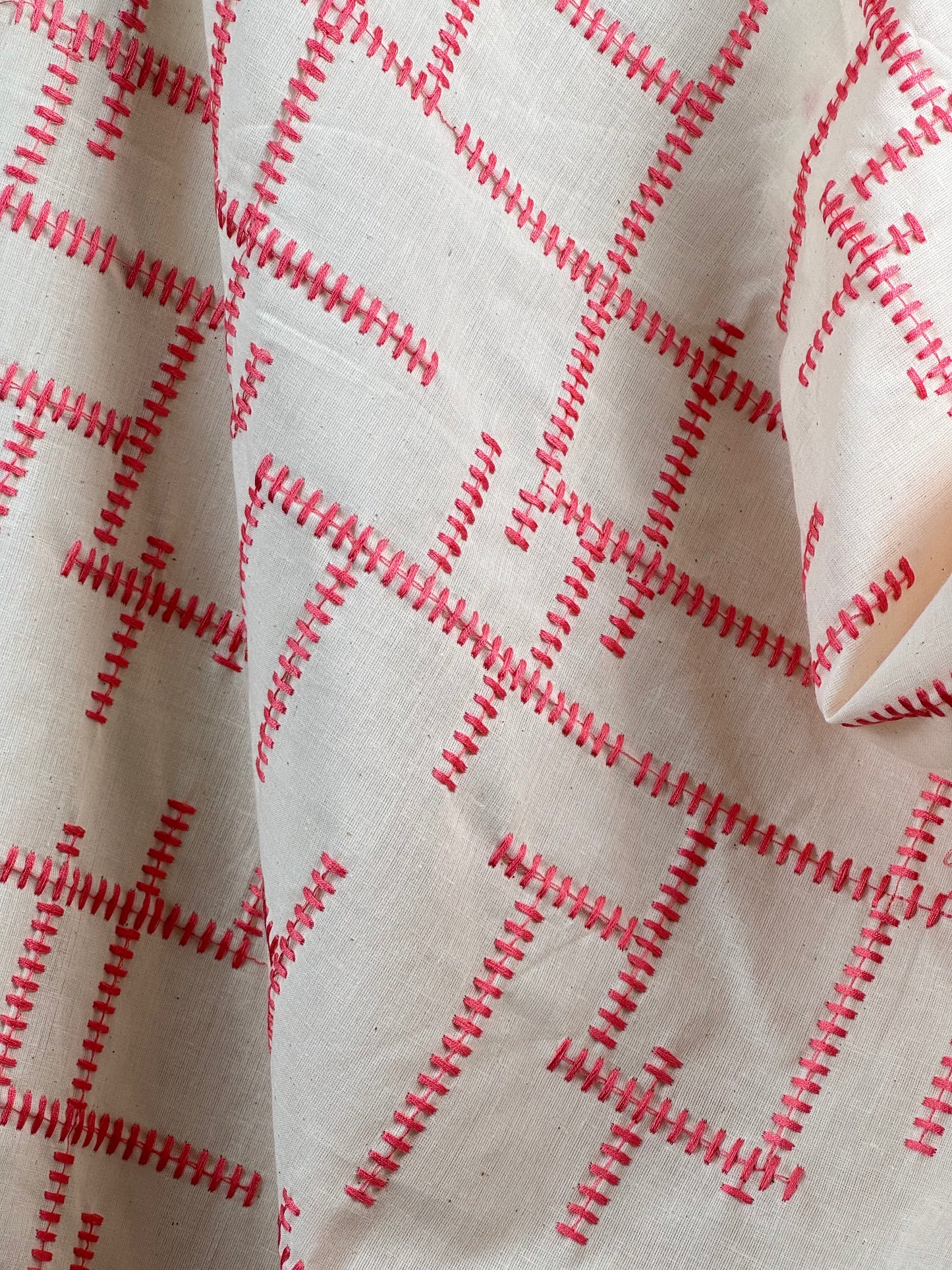 Embroidered Kora Cotton Fabric