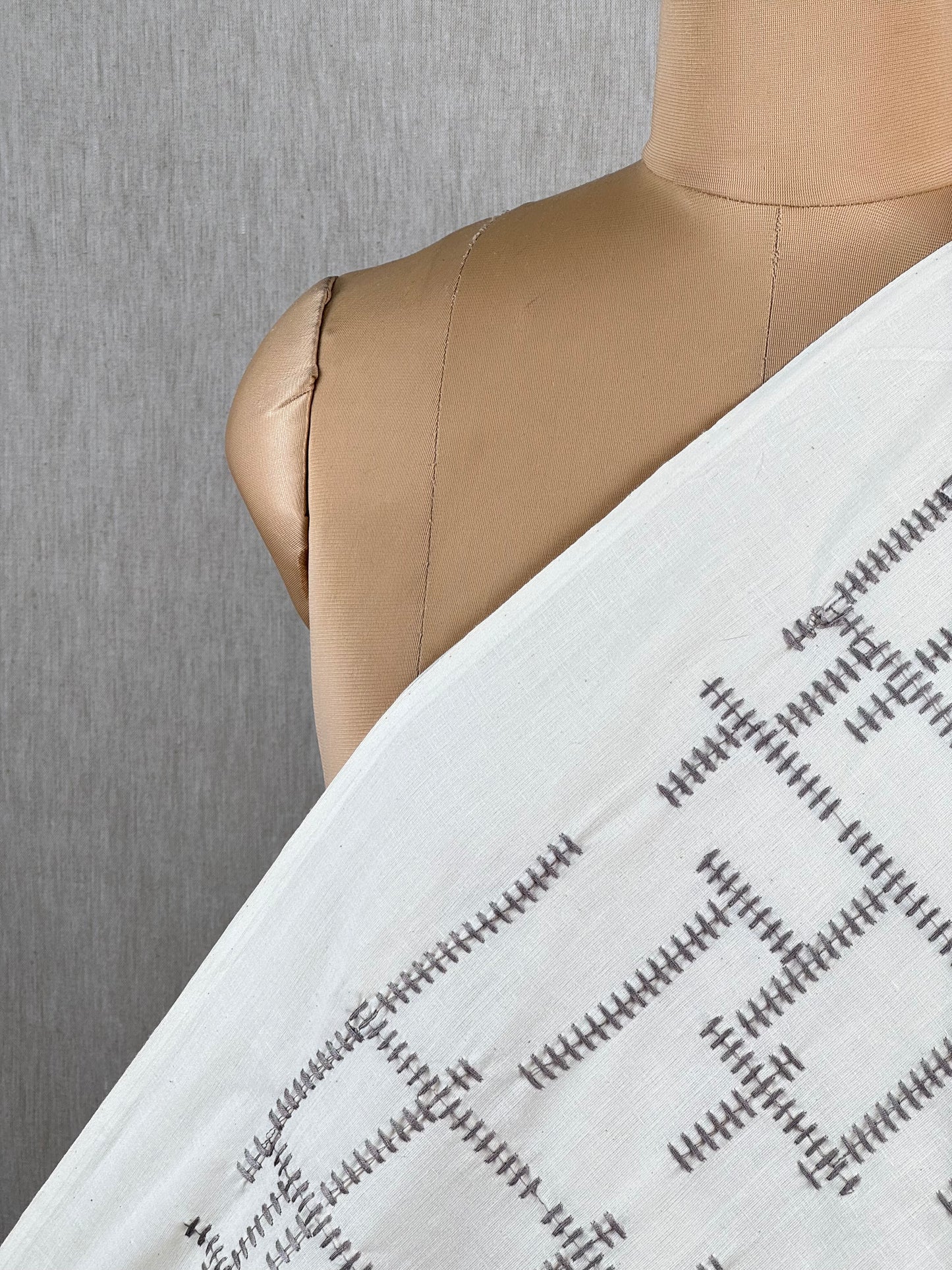 Embroidered Kora Cotton Fabric