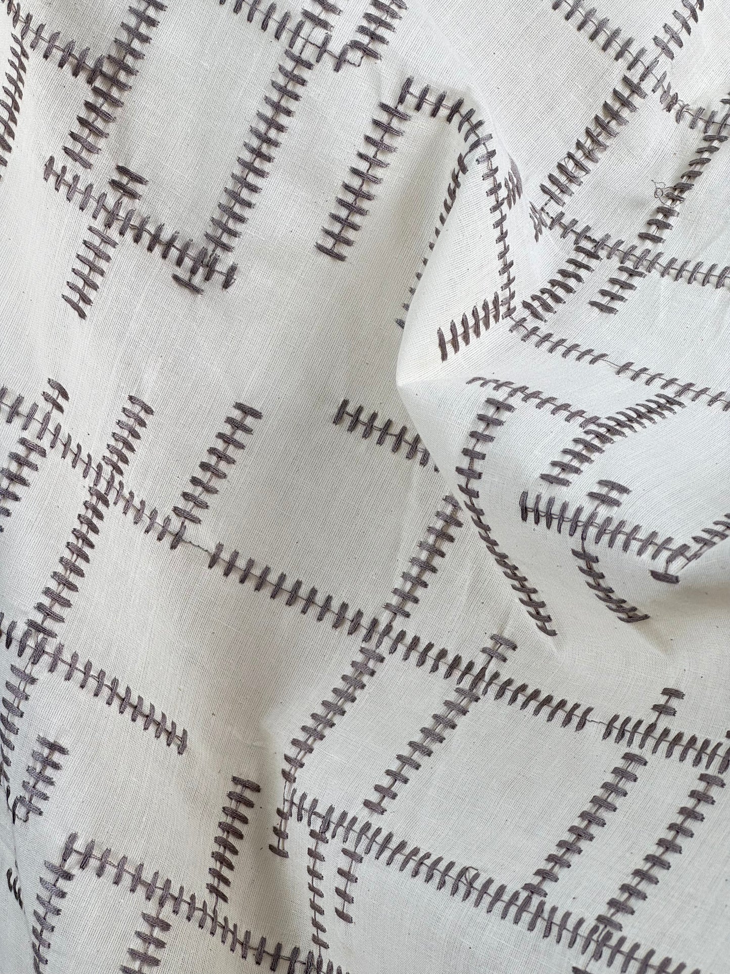 Embroidered Kora Cotton Fabric