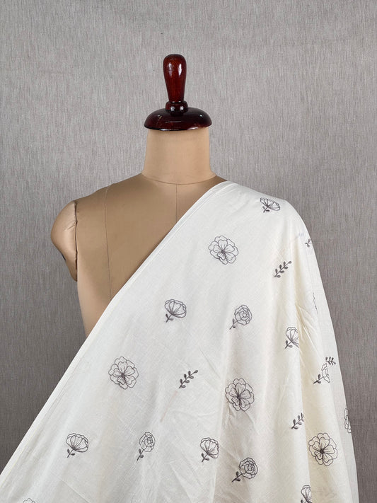 Embroidered Kora Cotton Fabric