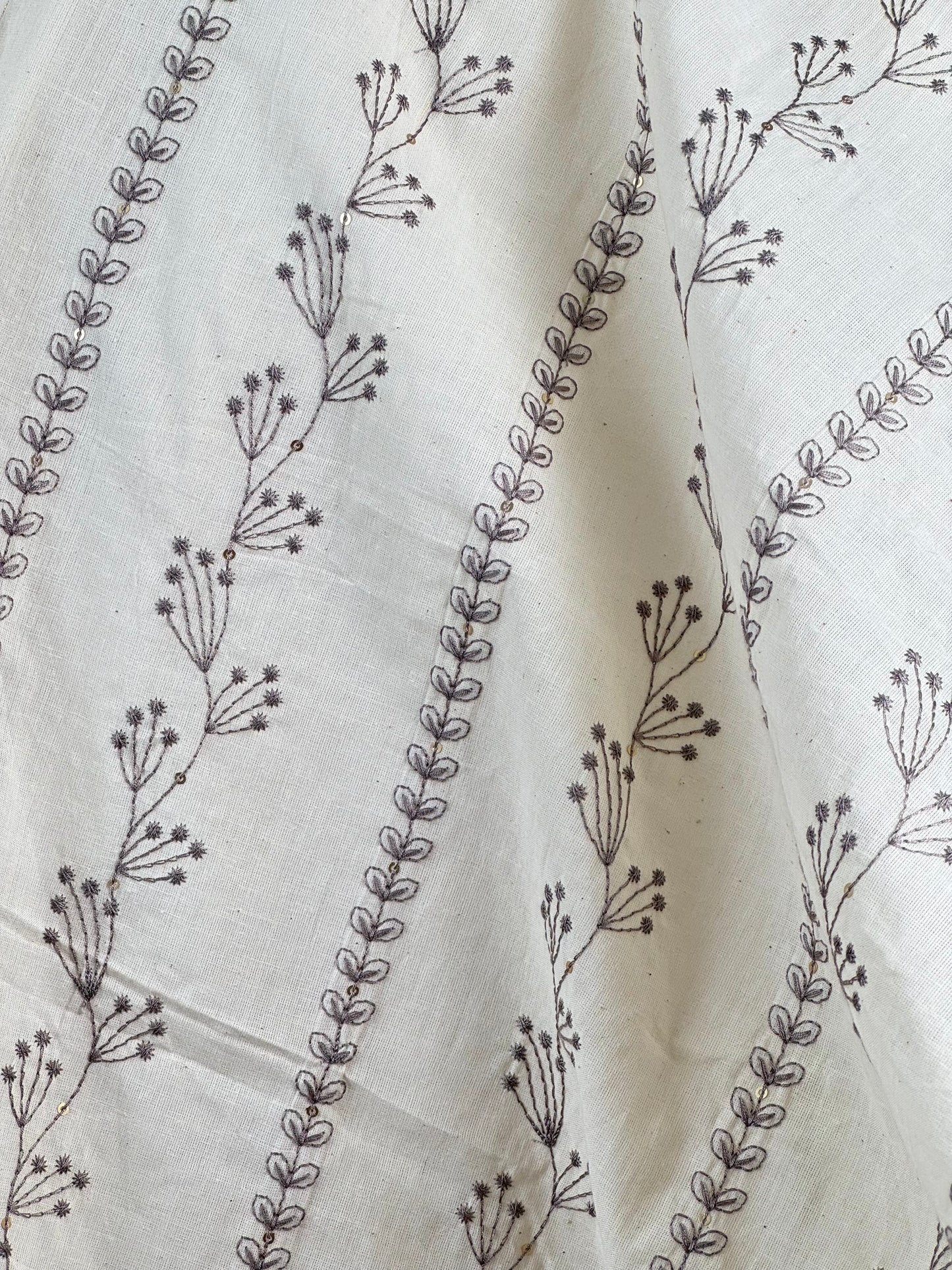 Embroidered Kora Cotton Fabric