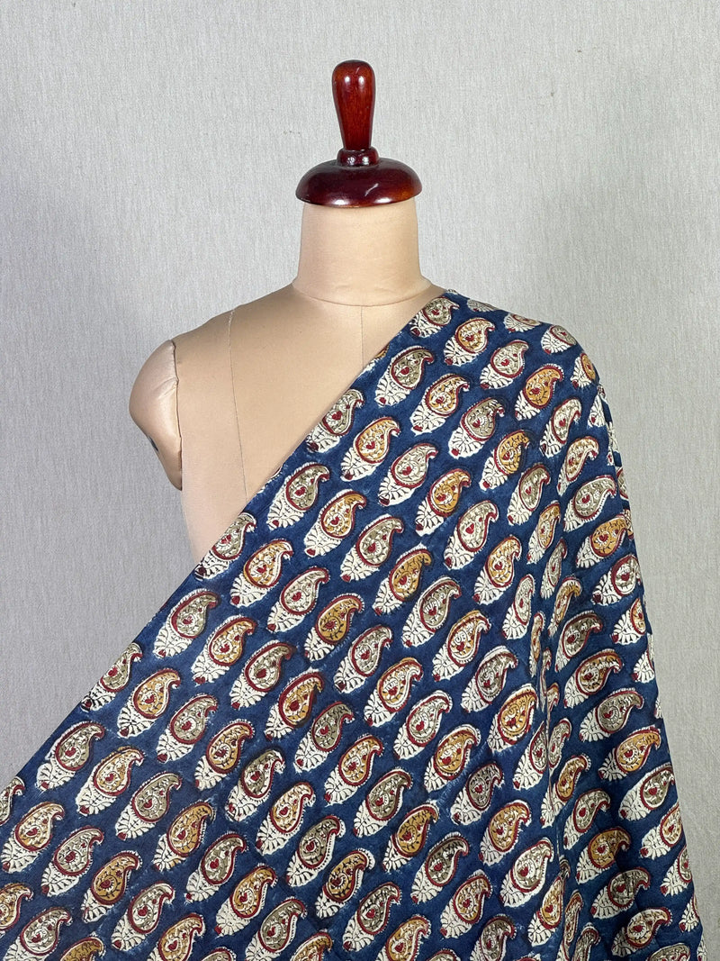 Kalamkari Block-Printed Cotton Fabric