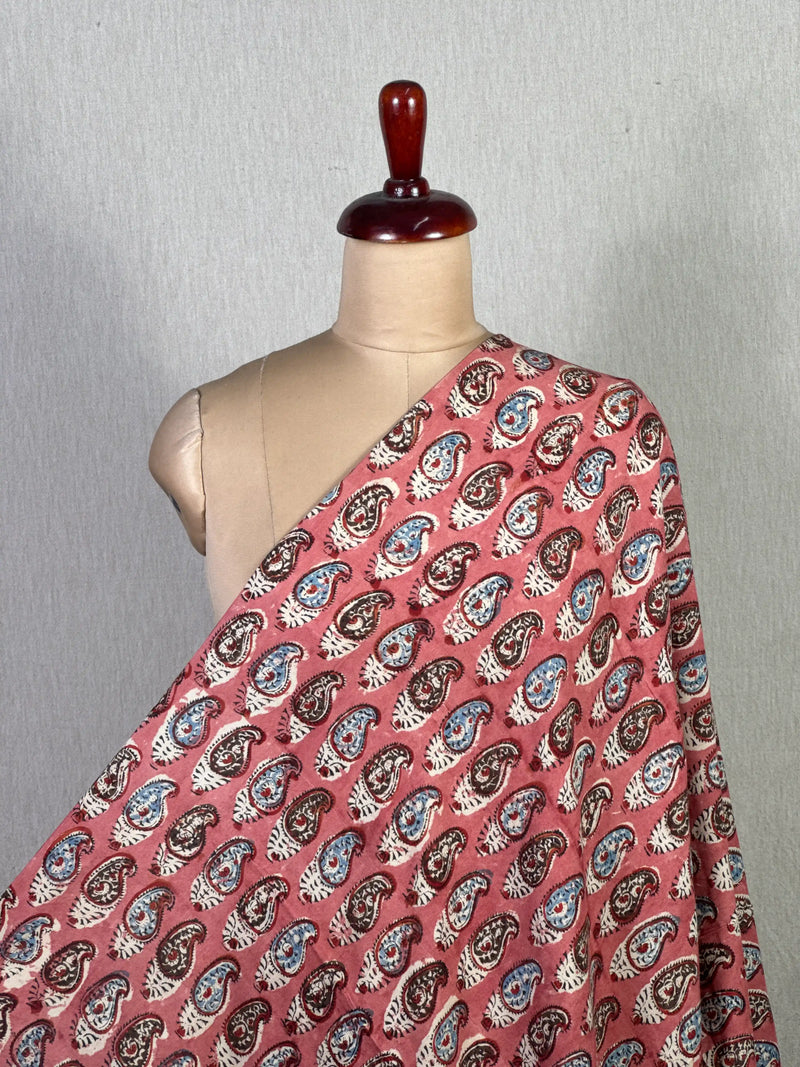Kalamkari Block-Printed Cotton Fabric