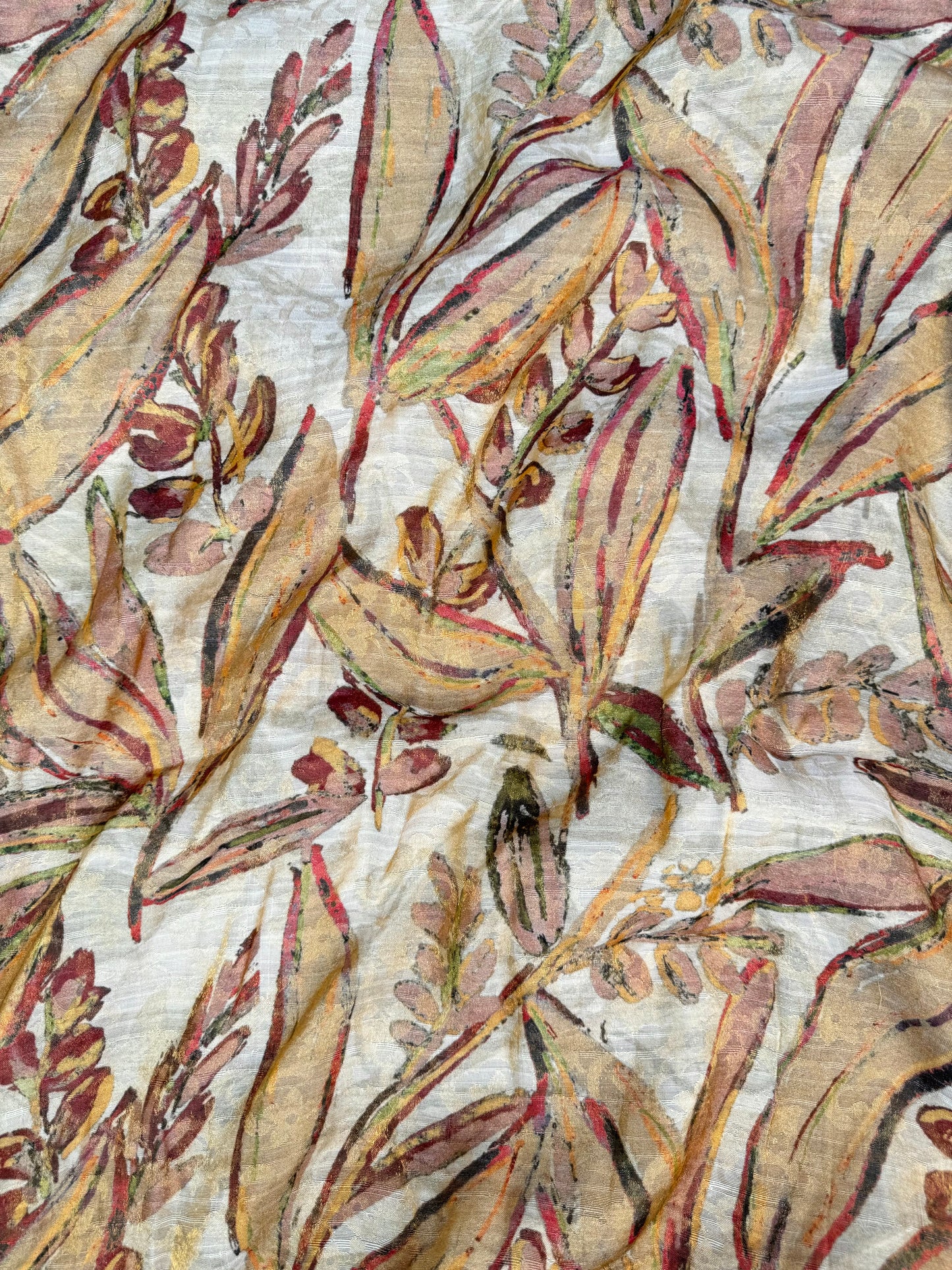 Digital Printed Banarasi Jacquard Fabric