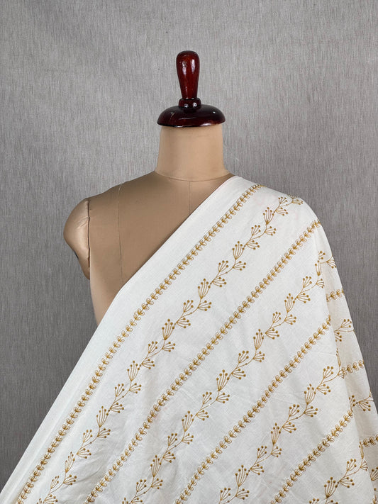Embroidered Kora Cotton Fabric