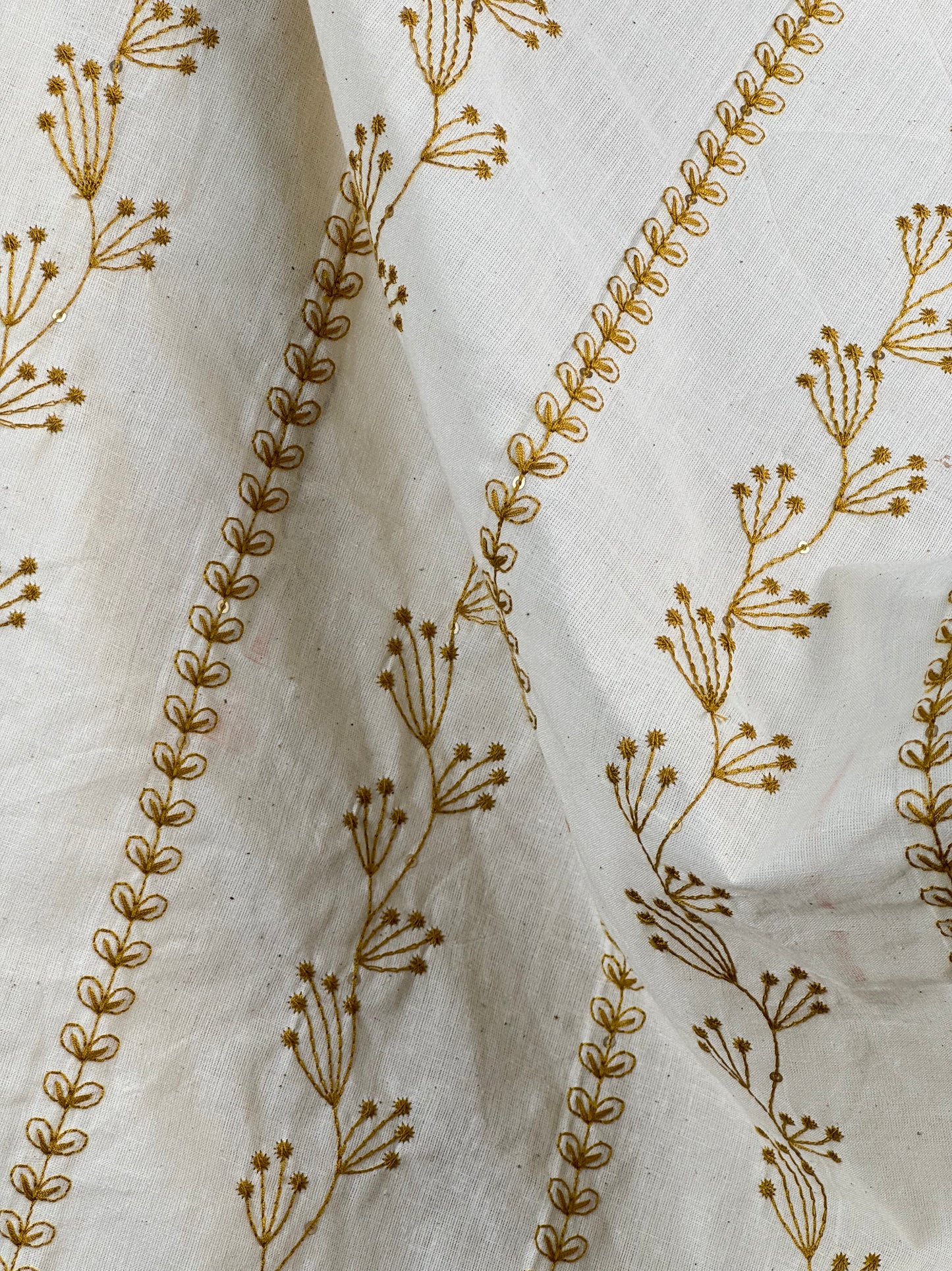 Embroidered Kora Cotton Fabric