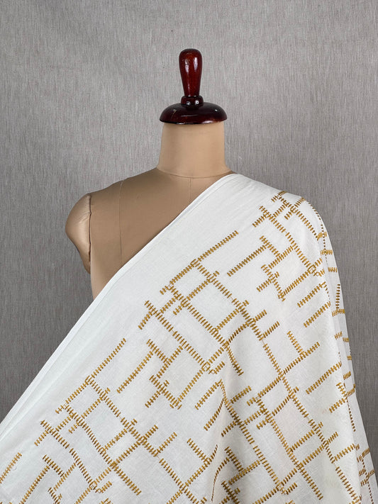 Embroidered Kora Cotton Fabric
