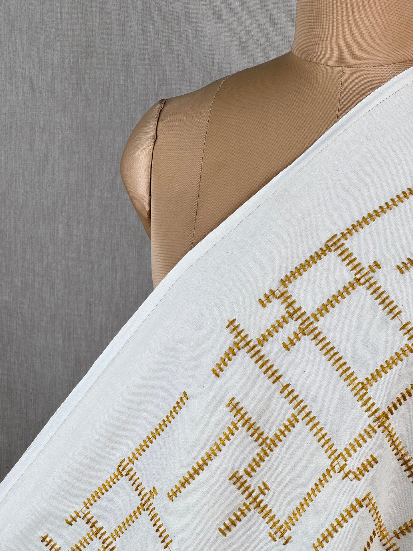 Embroidered Kora Cotton Fabric