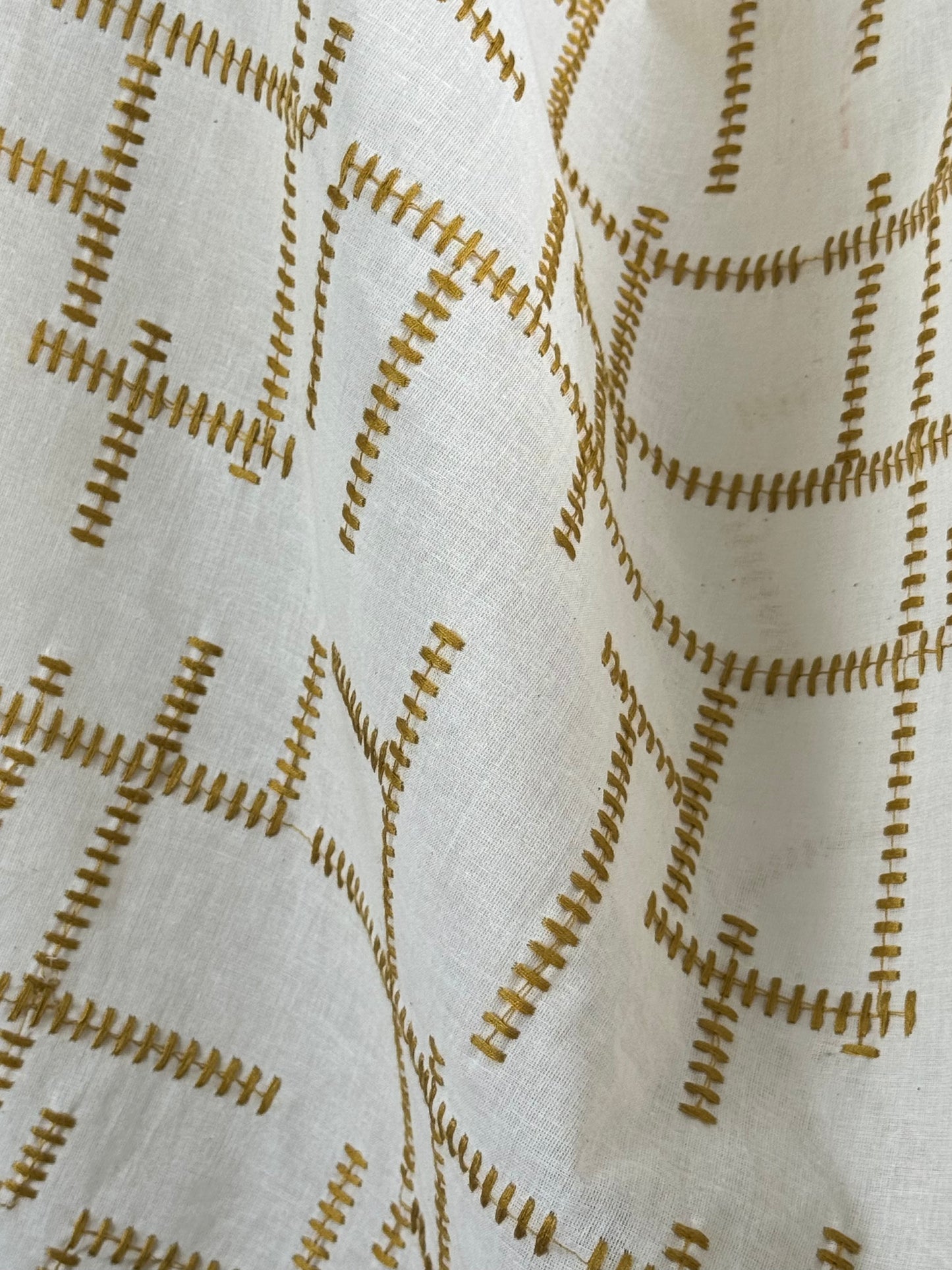 Embroidered Kora Cotton Fabric