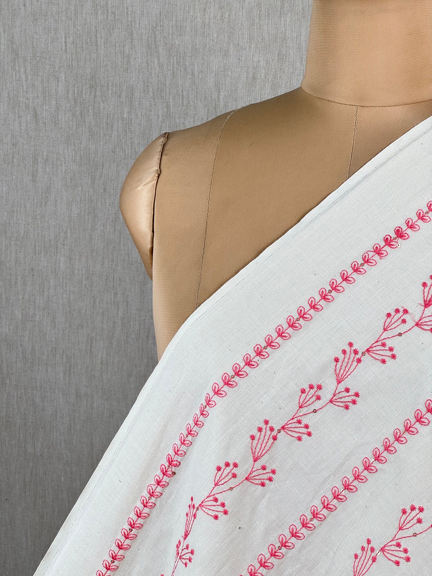 Embroidered Kora Cotton Fabric