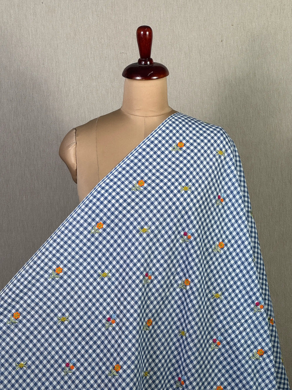 Embroidered Handloom Cotton Fabric