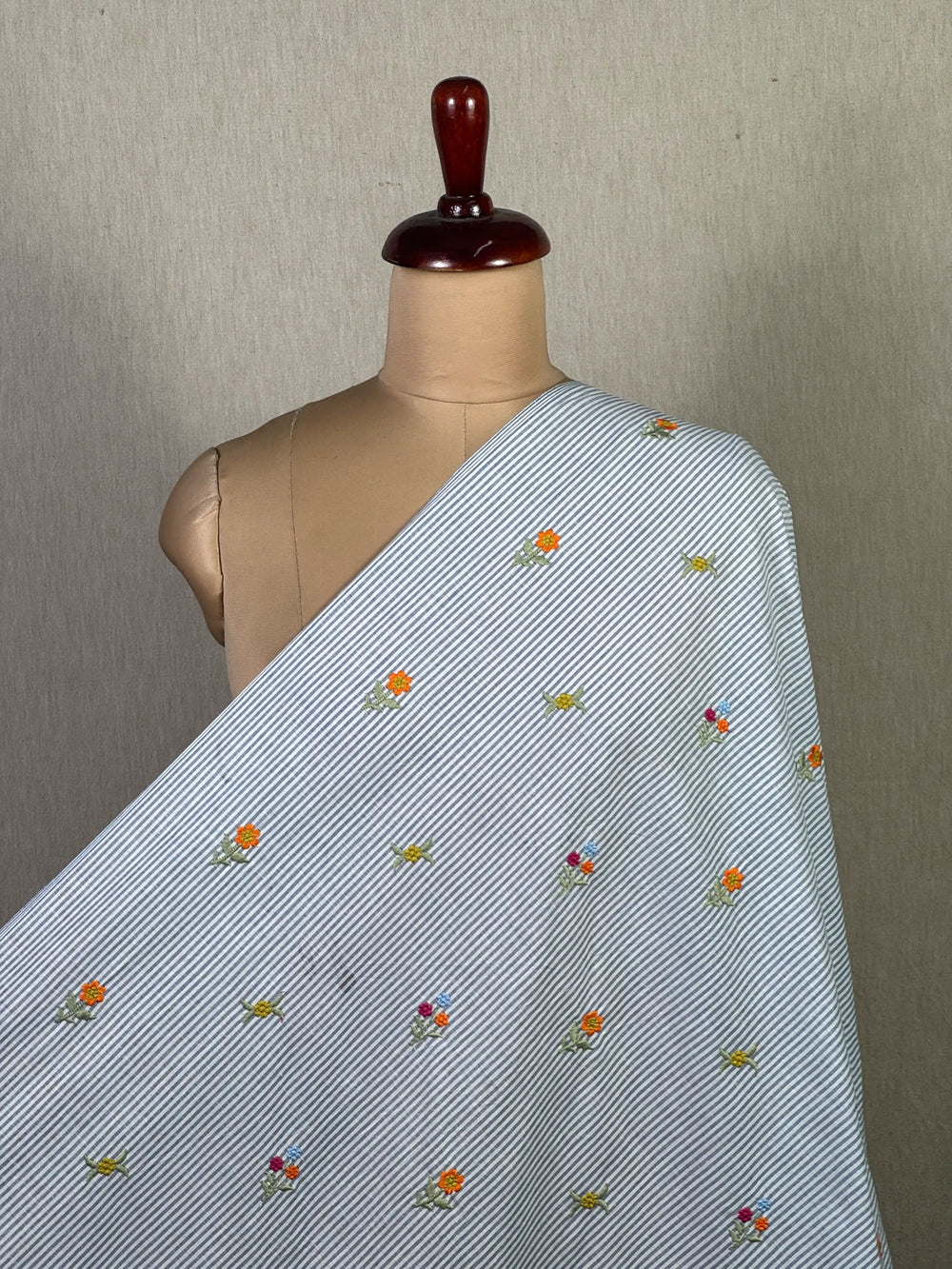 Embroidered Handloom Cotton Fabric