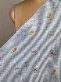 Embroidered Handloom Cotton Fabric