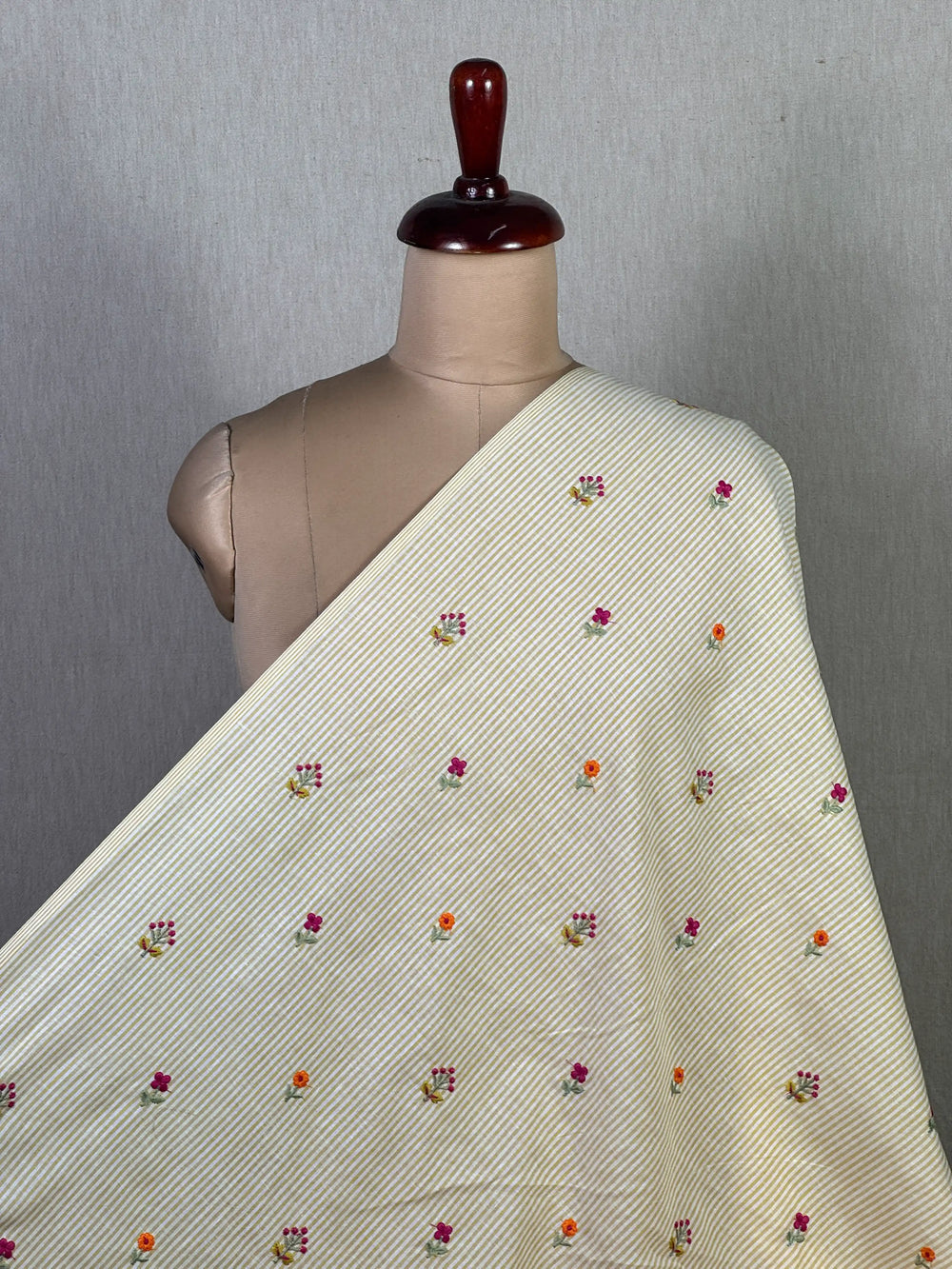 Embroidered Handloom Cotton Fabric
