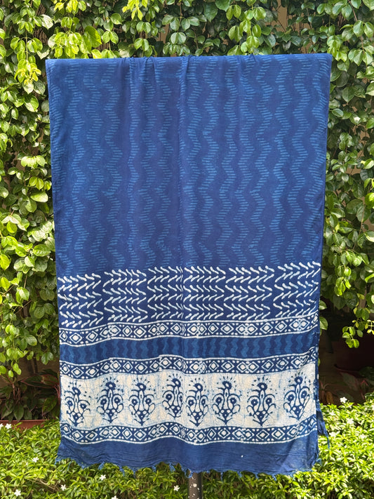 Indigo Twill Cotton Dupatta