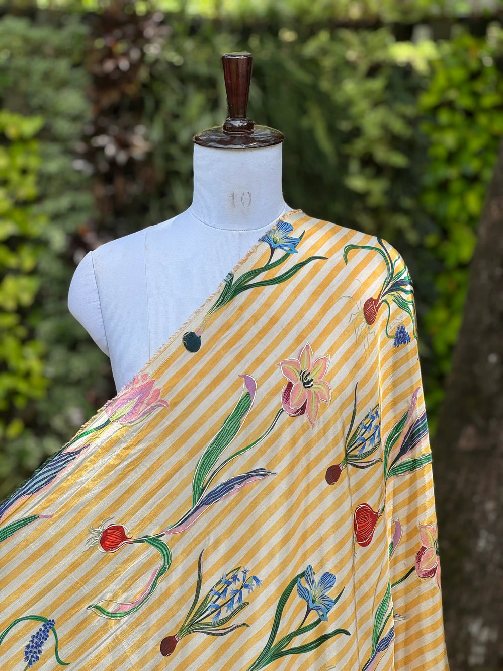 Bemberg Crepe Foil Digital Printed Fabric