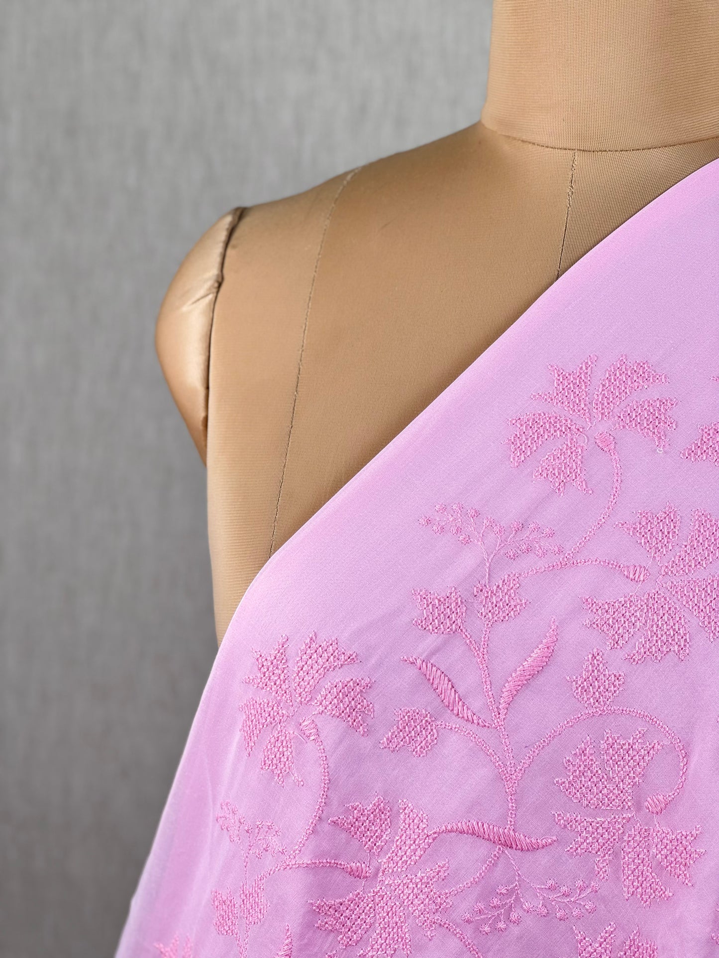 Embroidered Voile Cotton Fabric
